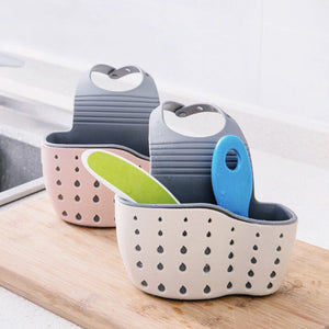 1pc Kitchen Organizer, Adjustable Snap Sink Sponge Holder, Kitchen Hanging  Drain Basket, Kitchen Gadget Kitchen sink waterlogging caused by excessive  rainfall sponge shelf basket hanging bags faucet wash dish washing the  dishes